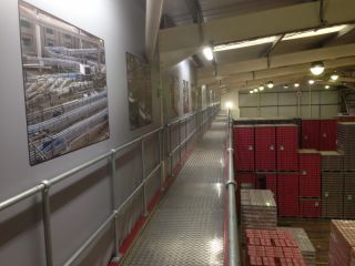 Wide angle shot of walkway